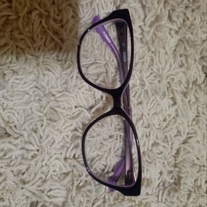 3 different purple frames for eyeglasses